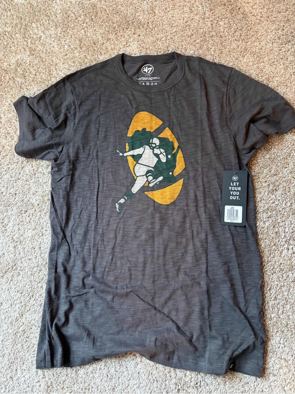 Vintage Green Bay Packer Lego Graphic Tee 47 Brand New With Tags